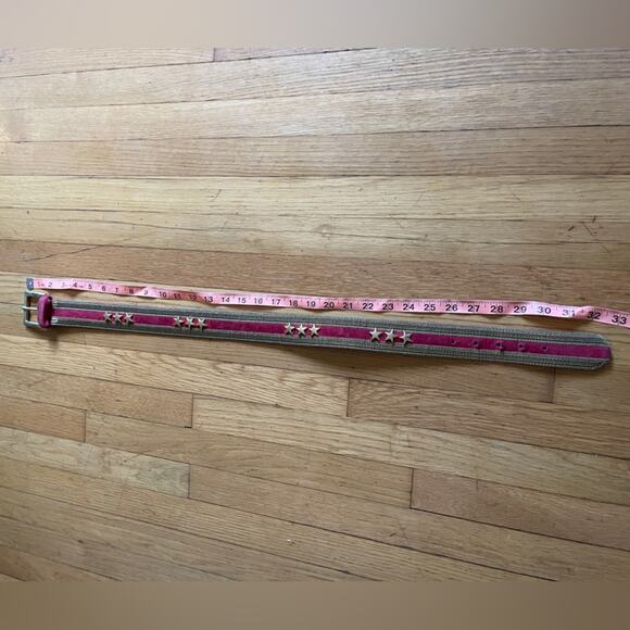 80s Vintage Red and Gold Star Belt